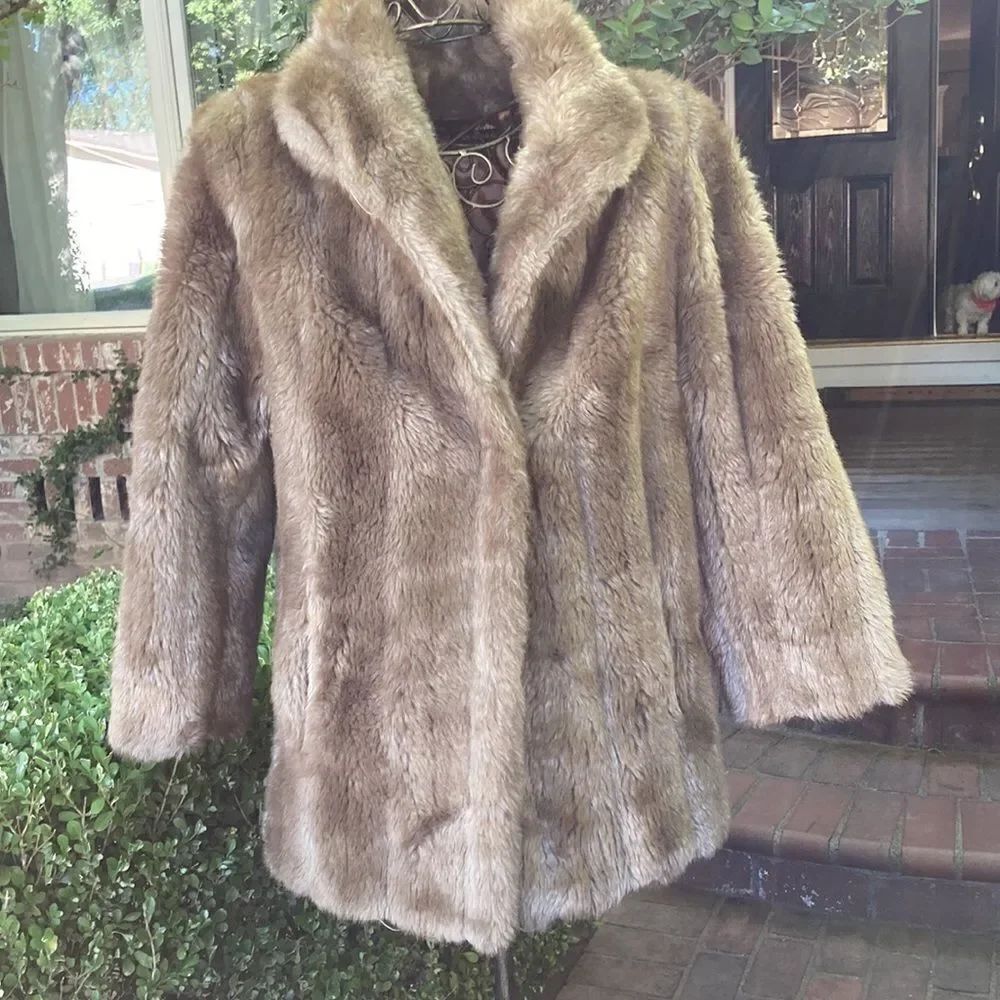 Vintage Faux Fur Lined Jacket Made USA